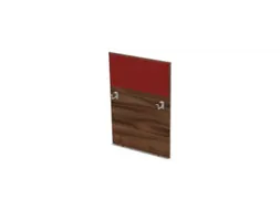 baliepaneel v. bureau aanbouw rechts NP-tiepolo nut BN4011-rood 800mm