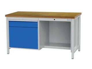 werkbank,HxBxD 860x1500x750mm,onderstel RAL9005,fronten RAL9005 - 1