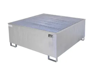 Opvangbak 2x 200l Opvangvol. 210l Pe-Element 363x 1212x 812mm Verzinkt - 1