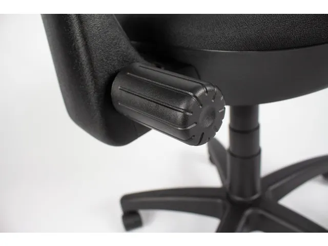Bureaustoel EN1335 Linea Tiger 01 zwart/zwart met armleuning
