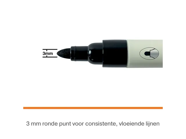 Whiteboardmarker Nobo ronde punt 3mm zwart