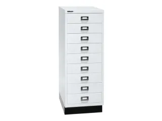 kantoor-ladekast HxBxD 940x349x432mm 9 laden romp verkeerswit staal - 2