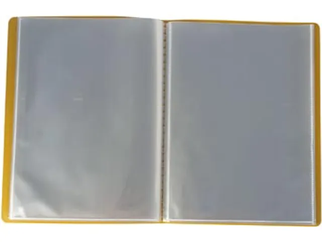 protège-documents Nature ft A4, en PP, 50 pochettes, jaune moutarde