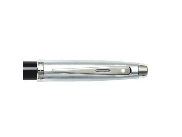 Rollerball SHEAFFER 100 E9313 Glossy black barrel brushed chrome cap n
