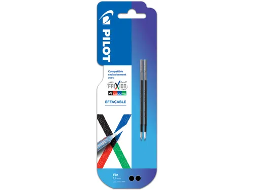 Pilot FriXion Ball 4 Colors Navullingen Zwart Blister 2 Stuks