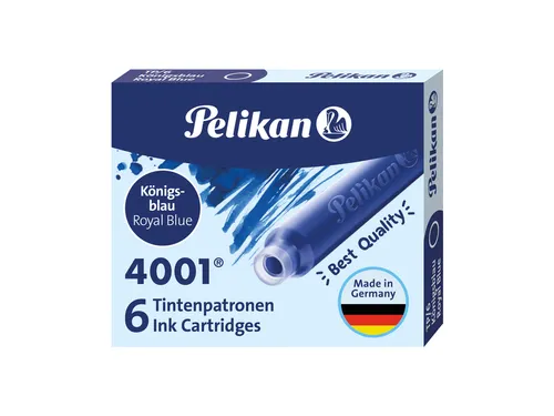 Inktpatroon Pelikan 4001 koningsblauw 6 stuks
