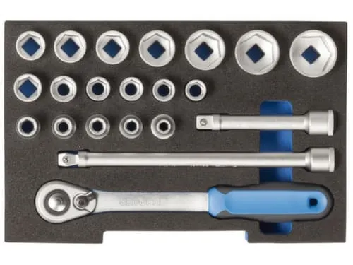 1100 CT1-19 Dopsleutelset 1/2 inch in 1/2 L-BOXX 136module