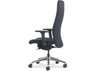 Manager Bureaustoel Vienna Stof Zwart Aluminium voetkruis - 4