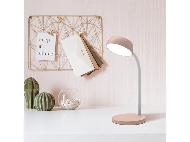Lampe de bureau LED Unilux Tamy rose clair