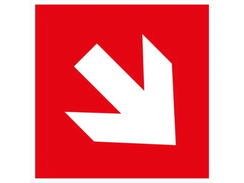 brandbeveiligingsbord,Pijl,pijl omhoog/omlaag,wandbord,aluminium