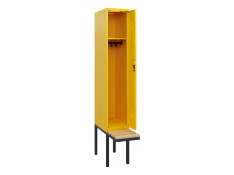 locker met bank,HxBxD 1950x300x815mm,1vak,vak B 300mm,cilinderslot
