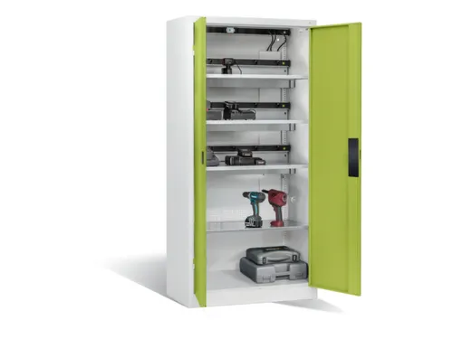 acculaadkast 1950x930x500mm 15stekkerdozen 230V ventilator RDS1108060