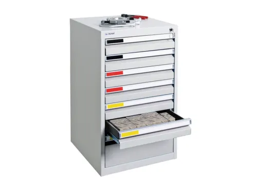 Ladekast Hxbxd 900x500x500mm 7 Laden Romp Ral7035