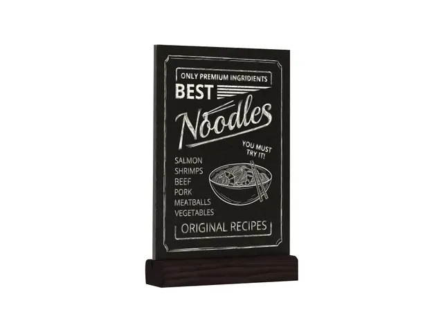 Europel Krijtbord Tafelmodel A5 Staand Zwart