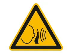 waarschuwingsbord,v. binnen/buiten,Waarschuwing voor plotseling geluid