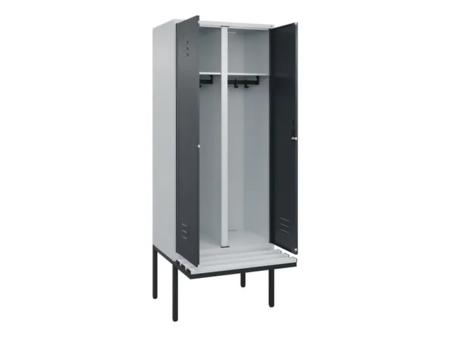 locker voor scheiding van kleding,HxBxD 2120x800x815mm,2vak