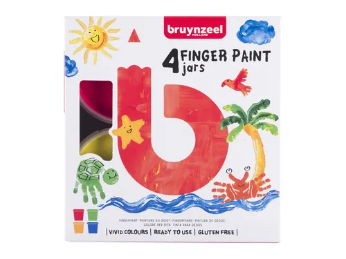 Vingerverf Bruynzeel Kids assorti 4 potjes