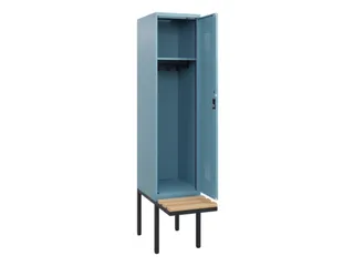 locker met bank,HxBxD 1950x400x815mm,1vak,vak B 400mm,cilinderslot - 1