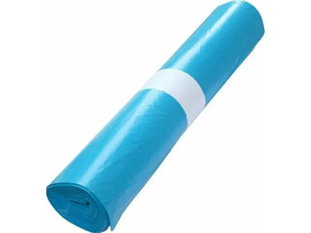 Afvalzak 120 Liter LDPE 70x110cm T60 Blauw 10 Rol a 20 Stuks