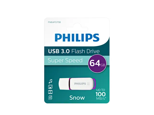 USB stick 3.0 Philips Snow USB-A 64GB paars