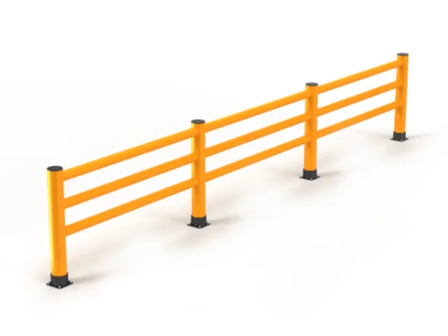 aanrijdbeschermingsplank,leuning,HxL 1100x6000mm,absorbeert botsingen