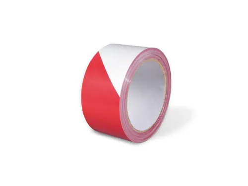 Waarschuwingslint 50mmx100.00m Rood Wit 36 Rol