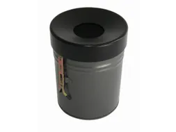 afvalbak,vlamdovend,24l,HxØ 370x295mm,wandmontage,kop zwart
