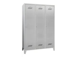 lockerkast,HxBxD 1850x1200x500mm,3vak,RAL7035,front RAL7035 - 2