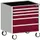 ladekast verrijdbaar 880x800x525mm 5laden romp RAL7035 front RAL3004