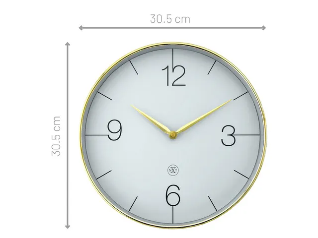 Horloge murale NeXtime Finesse Ø30,5cm or