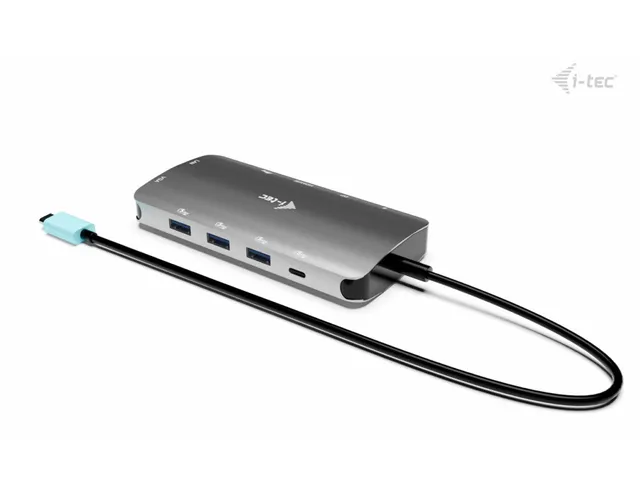 USB-C Metal Nano 3x Display (DP, HDMI and VGA) Docking Station + Power