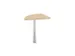 koppelelement voor bureau,90 °,HxBxD 720-840x600x600mm,rond,NE-esdoor