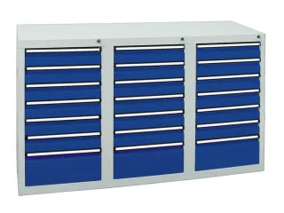 ladekast,HxBxD 900x1500x500mm,21lade(n),centr. vergrendeling - 1