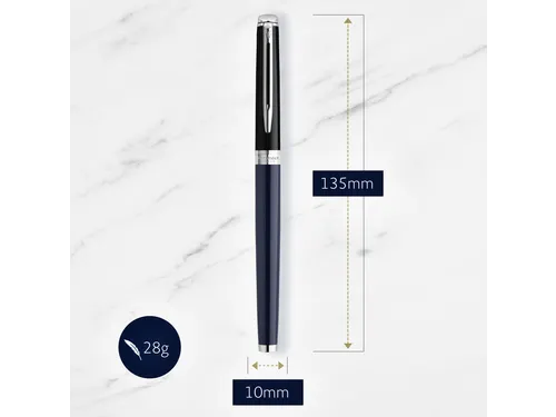 Rollerpen Waterman Hémisphère Colour Blocking black en blue CT fijn