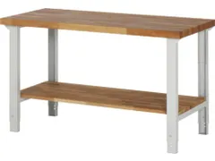 établi RAL7035/RAL5010 HxlxP 790-1140x1500x700mm plateau hêtre