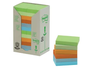 Memoblok 3m Post-it 653 38x51mm 24 Stuks Recycled Assorti - 3