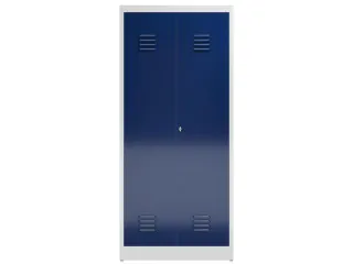Lockerkast 1800x800x500mm 2 vakken, klinksluiting, RAL5010 - 2