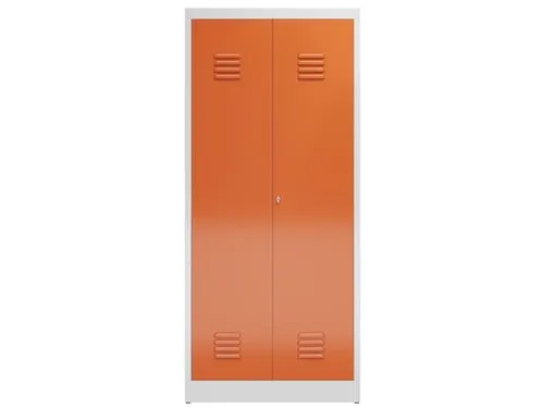 Lockerkast 1800x800x500mm 2 vakken, klinksluiting, RAL3000