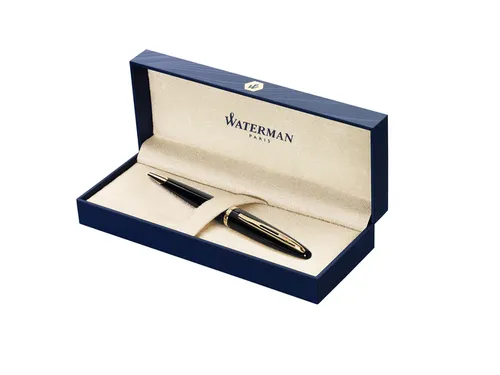 Balpen Waterman Carene Black Sea lacquer GT Medium Blauwe inkt