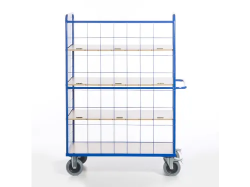 etagewagen,draagverm. 600kg,4etage(s),laadvl. LxB 1200x740mm,houtetage