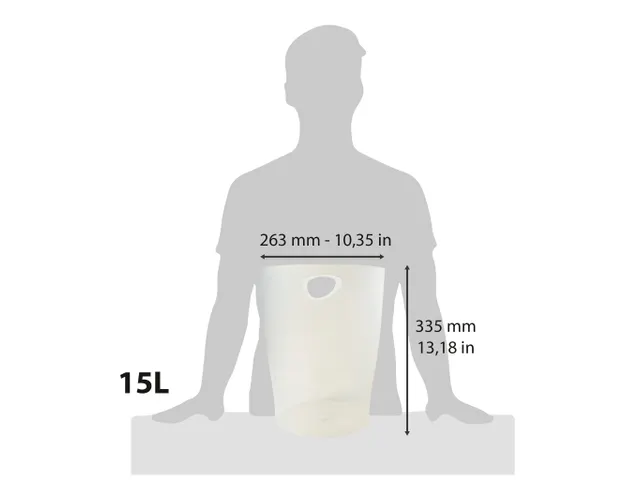ECOBIN Papiermand 15L Office ijswit
