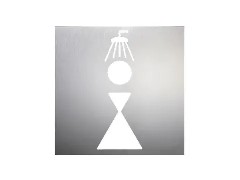 deurbord,Damesdouche,RVS,zelfklevend,HxB 160x160mm