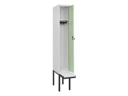 locker met bank,HxBxD 2120x300x815mm,1vak,vak B 300mm,draaigrendel