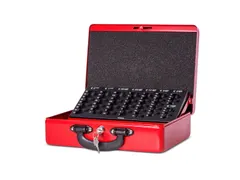 Geldkist met Euro muntinzet Rood