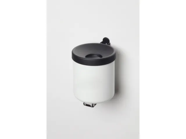 Wandasbak 0.6 liter HxØ 100x90mm Ral9016 Wit Staal