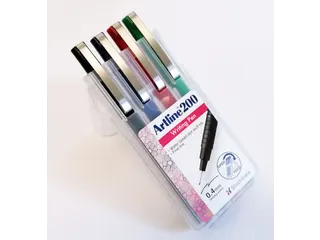 Fineliner Artline 200 rond fijn asssorti 4 stuks - 3