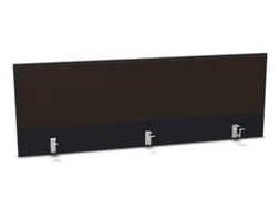 opzetpaneel,v. bureau,aanbouw achter,B 1600mm,CC-zwart,BN2036-bruin