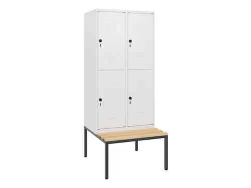 Dubbeldekse dekenkist,HxBxD 1950x800x815mm,2x2vak.,vak B 400mm