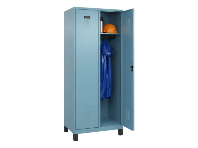 locker,HxBxD 1950x800x500mm,2vak,vak B 400mm,cil.-slot,voeten