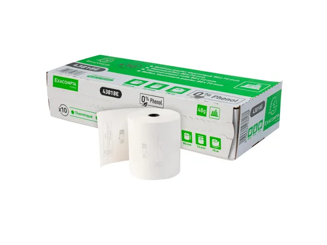 Exacompta Kassarol 43828E Wit 80mmx80mmx12mm 75 Meter 55 Gram